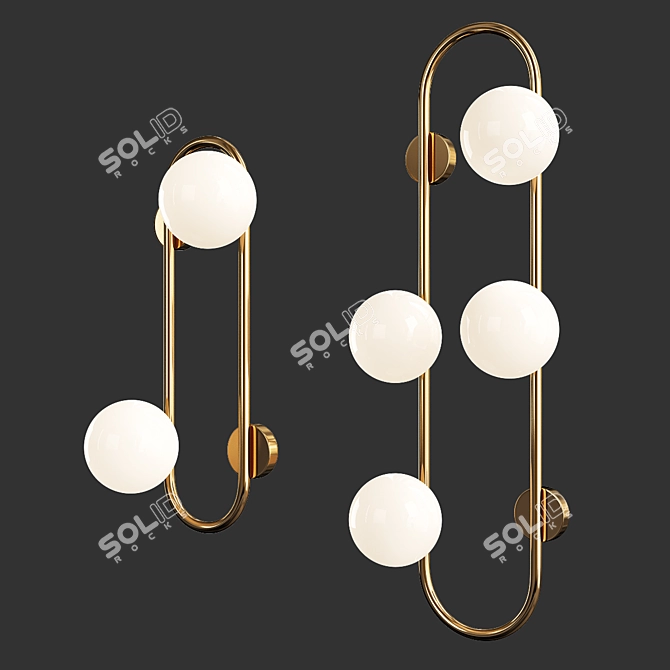 Sleek Modo Wall Sconce 3D model image 2