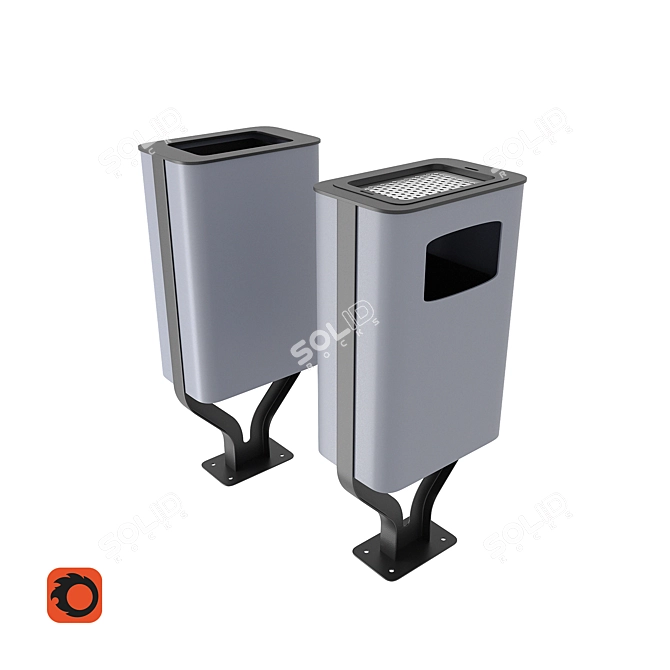 Sleek Urn-Ashtray Combo 3D model image 1