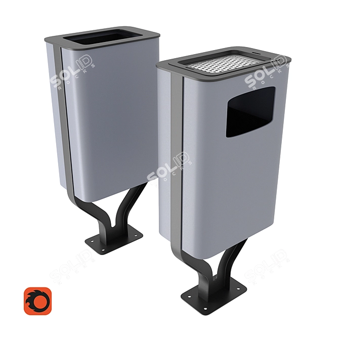 Sleek Urn-Ashtray Combo 3D model image 3