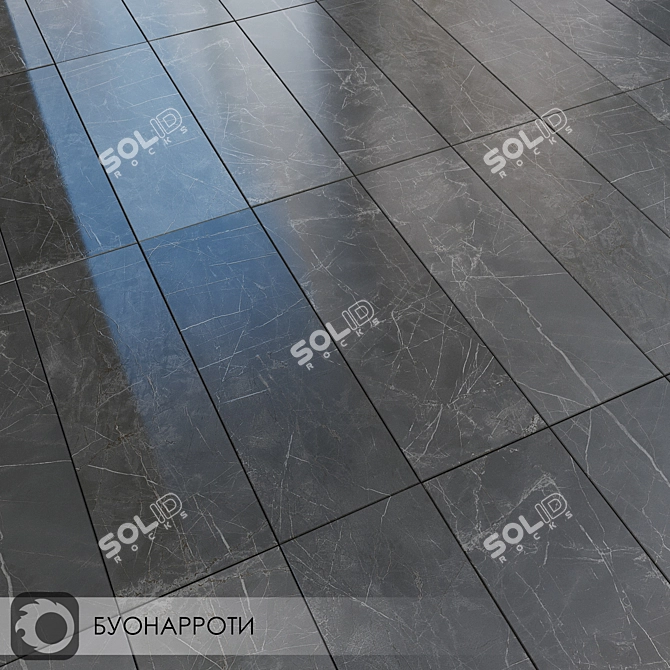 Milano Buonarroti: Matte Ceramic Wall Tiles 3D model image 2