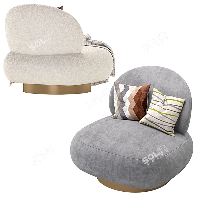 Sleek Swivel Chair Clement: Stylish and Versatile 3D model image 2