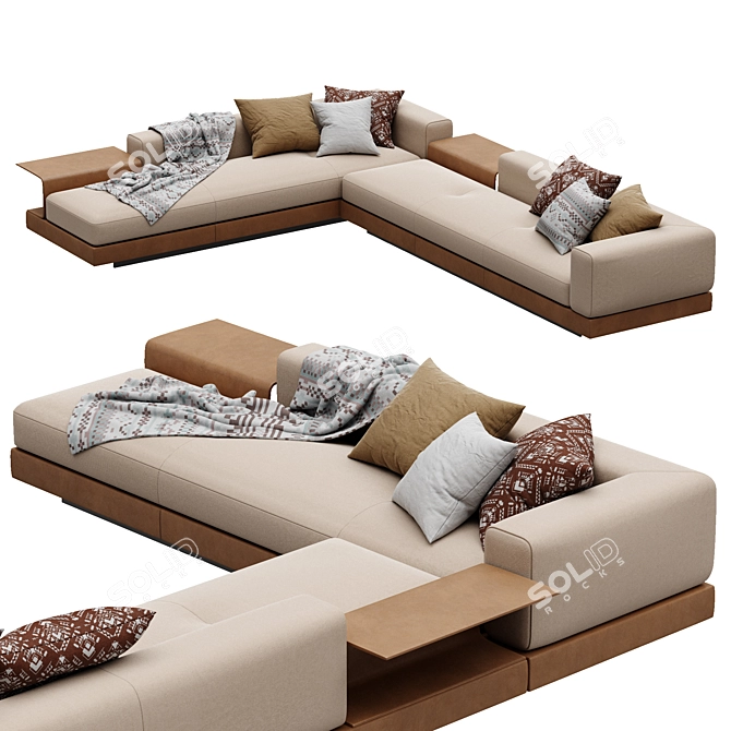 Elegant Connery Sofa by Minotti 3D model image 1