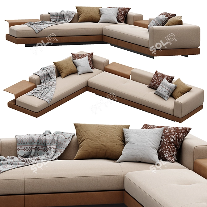 Elegant Connery Sofa by Minotti 3D model image 2