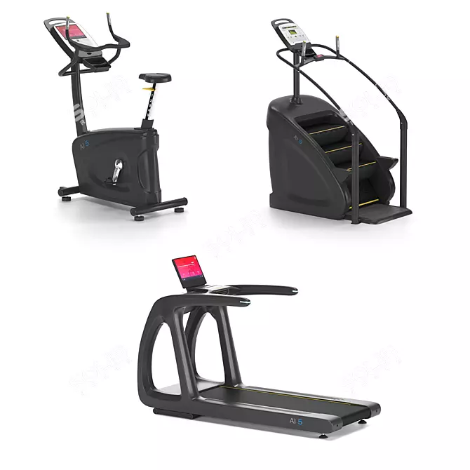 AnyFit Fitness Equipment: Al-5R Treadmill | Al-5V Exercise Bike | LED S-3 Stair Climber 3D model image 1