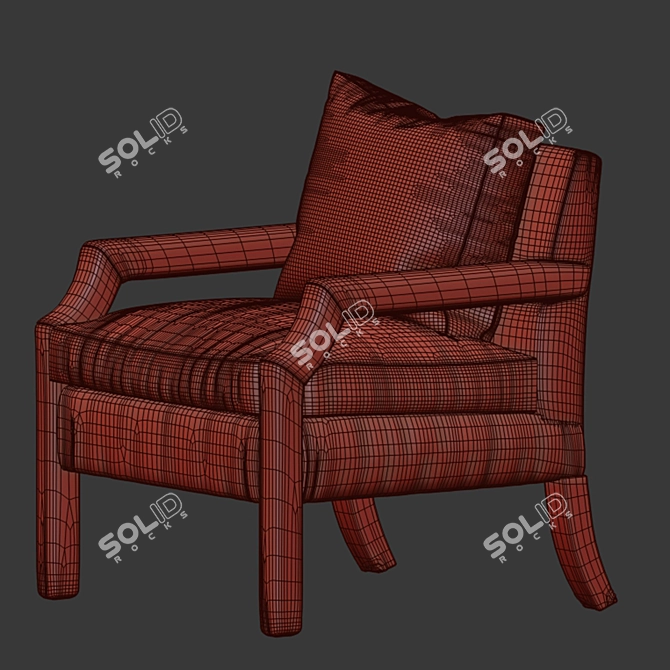 Sleek 3DSMax Chair 3D model image 5