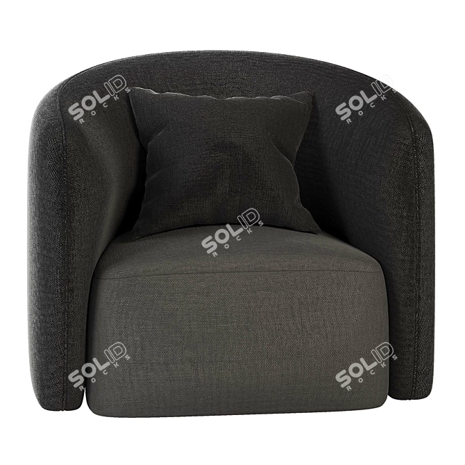 Elegant ilam Armchair 3D model image 2