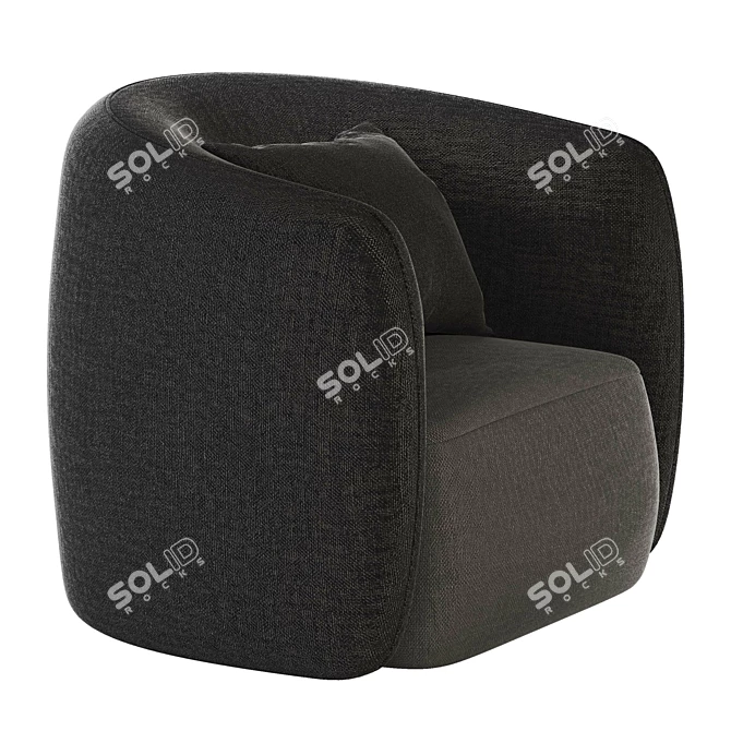 Elegant ilam Armchair 3D model image 3