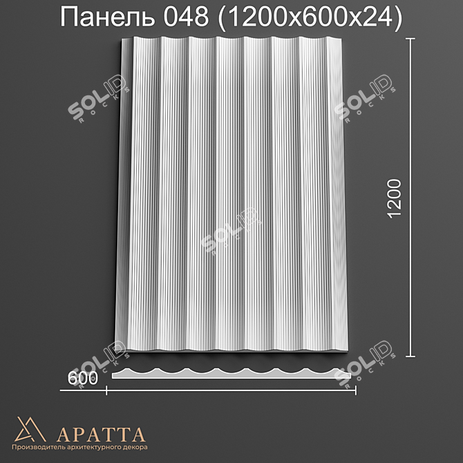 Aratta Lightweight Gypsum Panels 3D model image 2