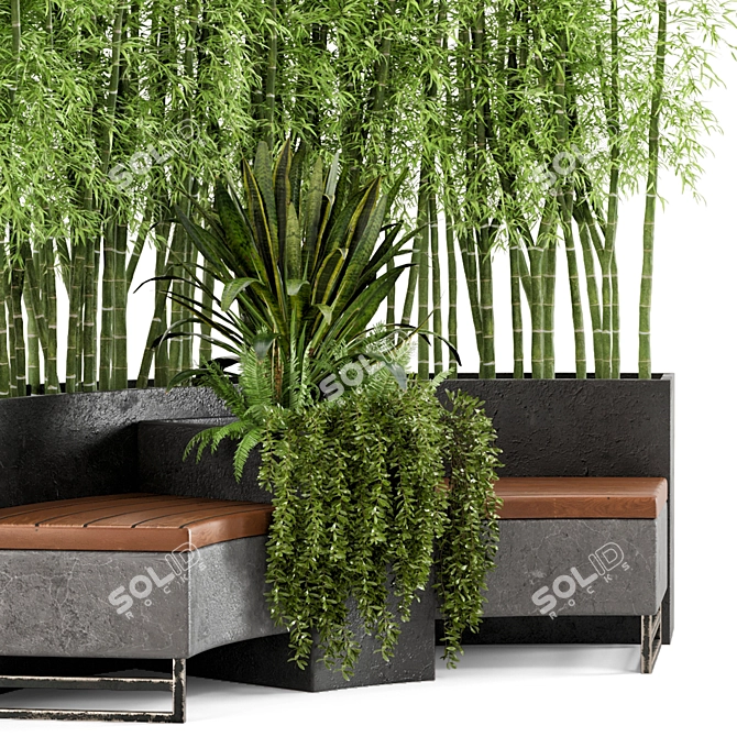 Outdoor Garden Set: Bush and Tree Bundle 3D model image 4