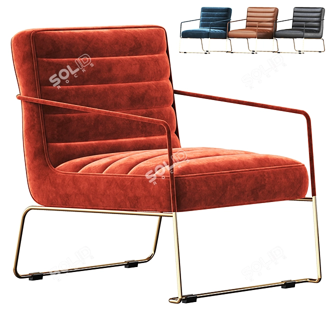 Contemporary Maia Armchair 3D model image 1