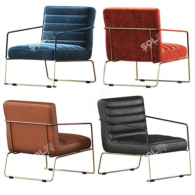 Contemporary Maia Armchair 3D model image 3