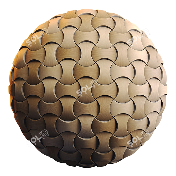 Wooden 3D Panel Collection | PBR | 4K 3D model image 4