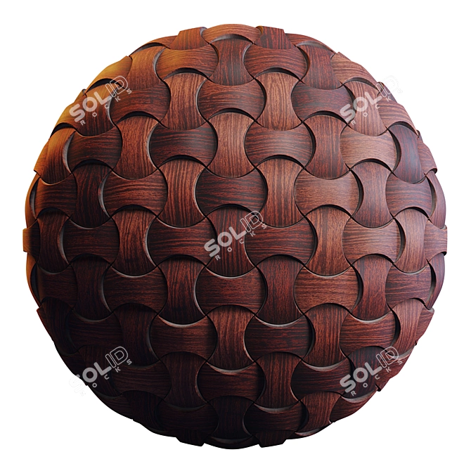 Wooden 3D Panel Collection | PBR 3D model image 4