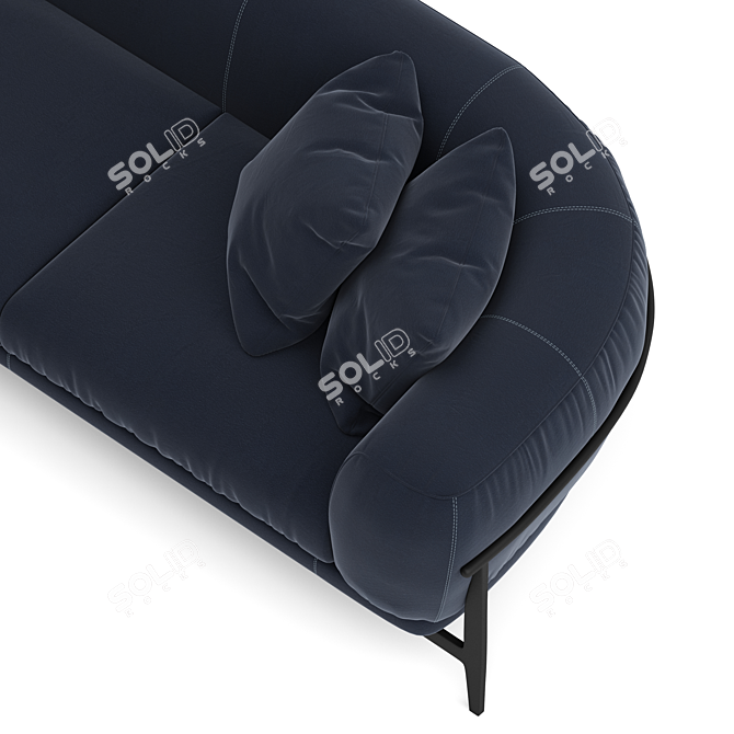 Natuzzi Oblo Modern Sofa 3D model image 4