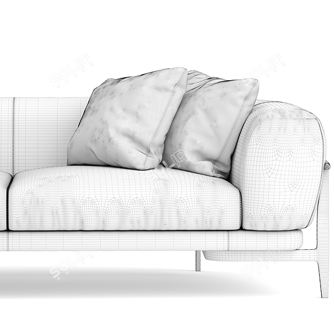 Natuzzi Oblo Modern Sofa 3D model image 5