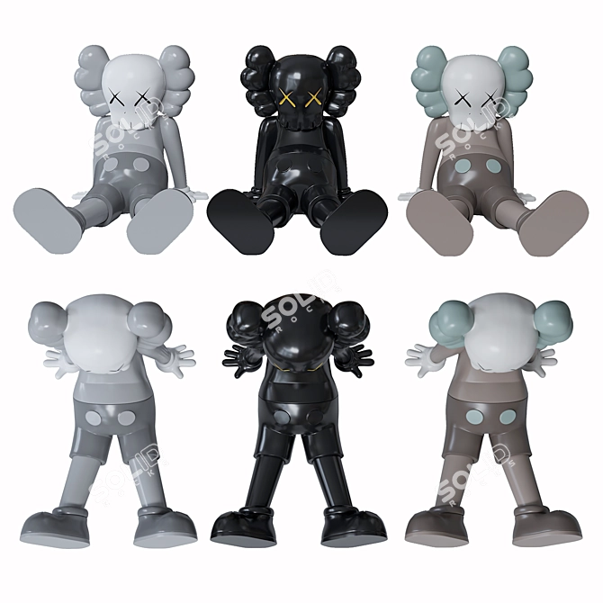 Collectible KAWS Companions Set 3D model image 2