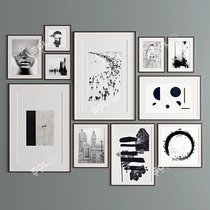 Versatile Art Frames with Various Sizes and Materials 3D model image 3