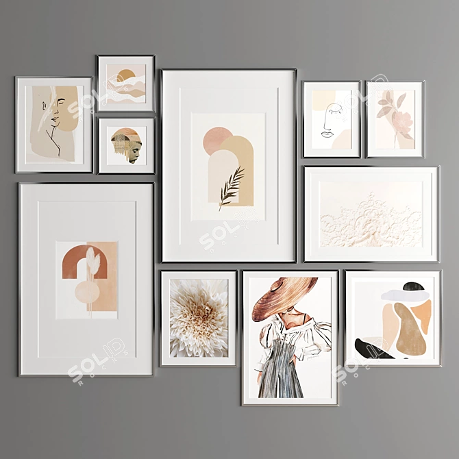 Versatile Art Frames in Various Sizes 3D model image 2