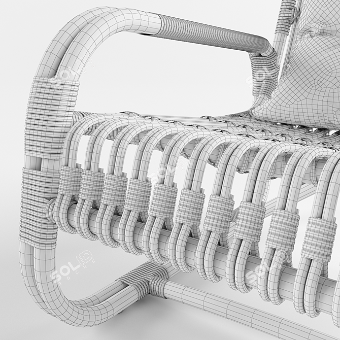 Sleek Curve Lounge Chair 3D model image 7