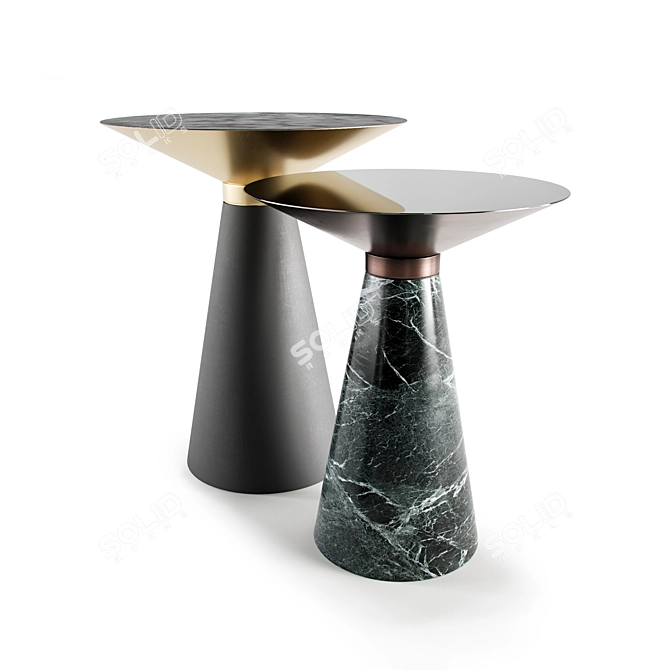 Elegant Vida Coffee Table Set 3D model image 9