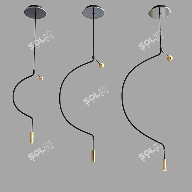 LIAISON SPLIAIX: Stylish LED Pendant Lights 3D model image 2