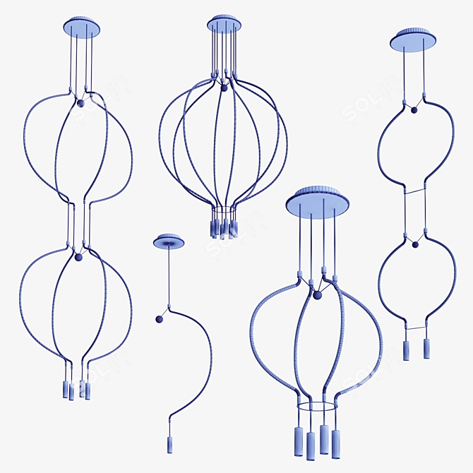 LIAISON SPLIAIX: Stylish LED Pendant Lights 3D model image 3