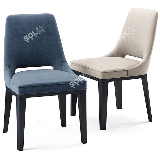 Premium Aspen Contract Side Chair 3D model image 3