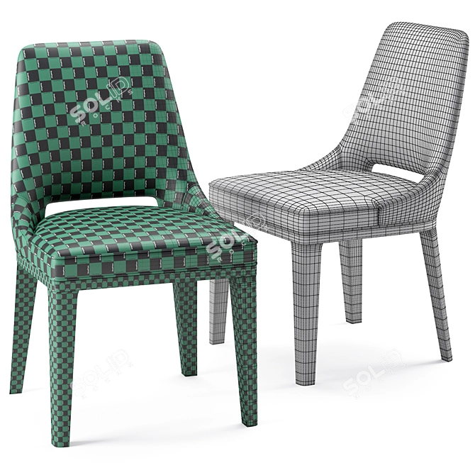 Premium Aspen Contract Side Chair 3D model image 5