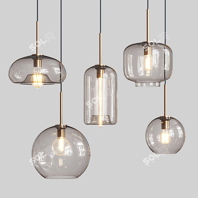 Marble-inspired Pendant Light - Romatti Genea 3D model image 1