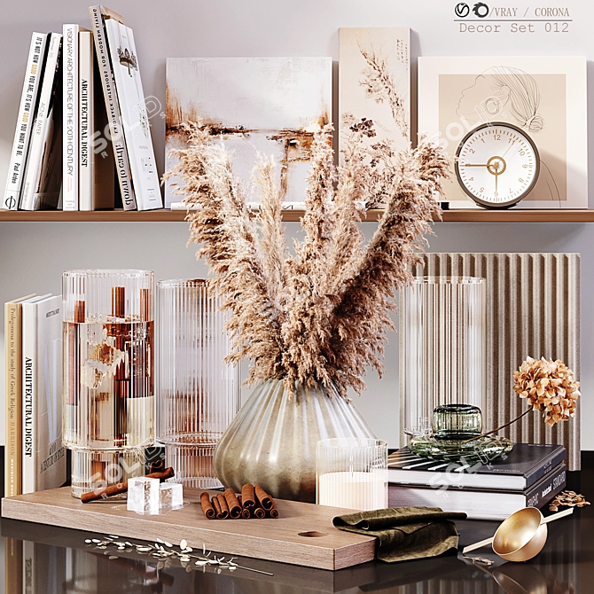 Premium Decor Set for Stunning Renders 3D model image 1