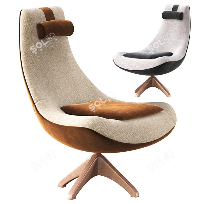 ErgoMax Agata Armchair 3D model image 1