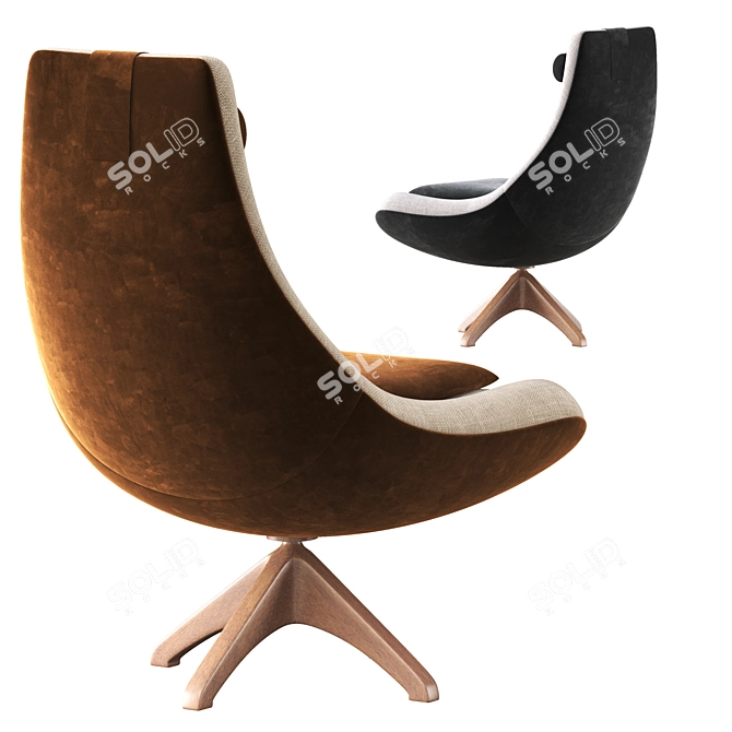 ErgoMax Agata Armchair 3D model image 4