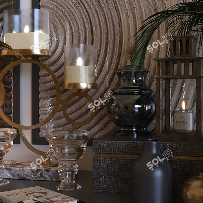 Modern Home Decor Set 3D model image 5