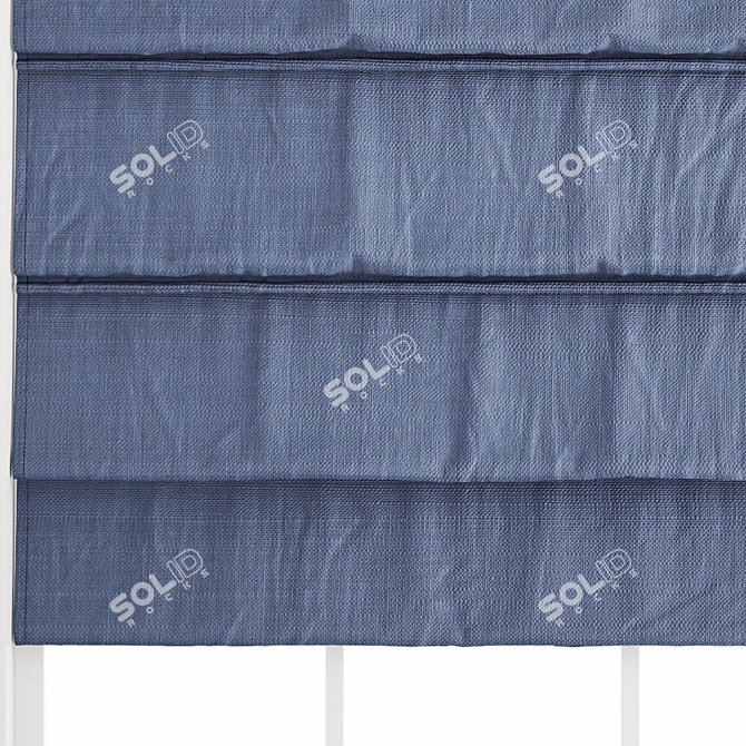 Elegant Roman Blinds for French Windows 3D model image 2