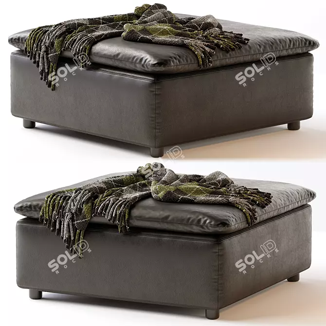 Ravishing Raven Ottoman 3D model image 1