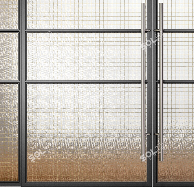 Loft Glass Partition: Contemporary Design for Modern Spaces 3D model image 2