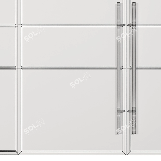 Loft Glass Partition: Contemporary Design for Modern Spaces 3D model image 5