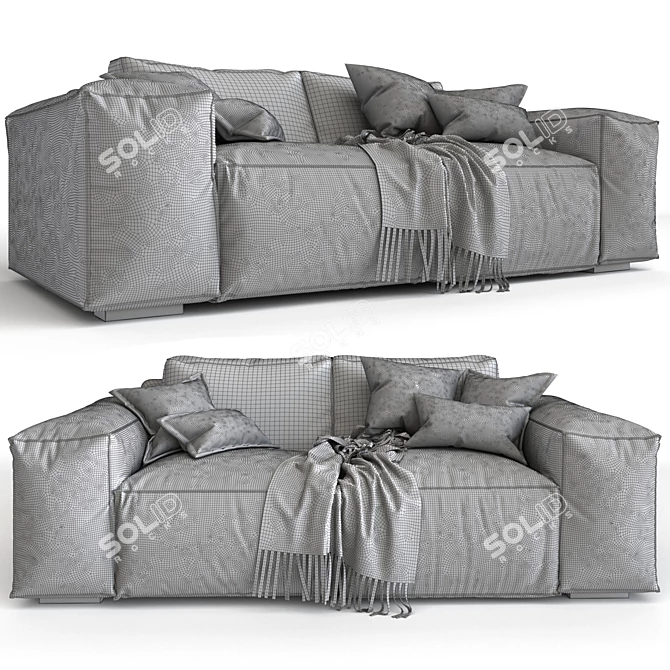 Sleek Sacai Gamma Sofa 3D model image 6