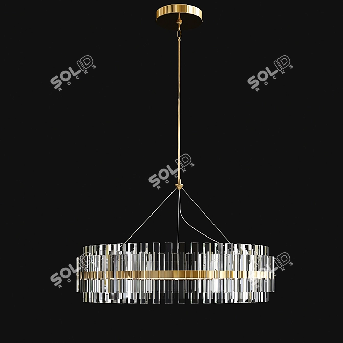 Glamourous Phoebe Crystal Chandelier 3D model image 2