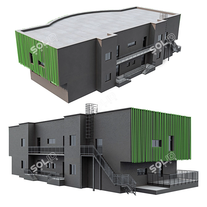 Multi-Purpose Commercial Building 3D model image 2