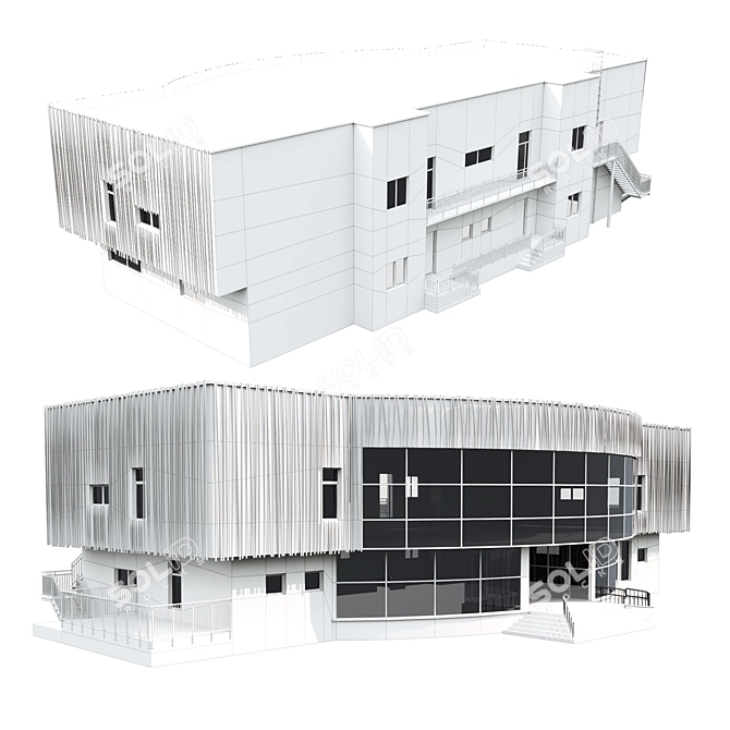 Multi-Purpose Commercial Building 3D model image 3