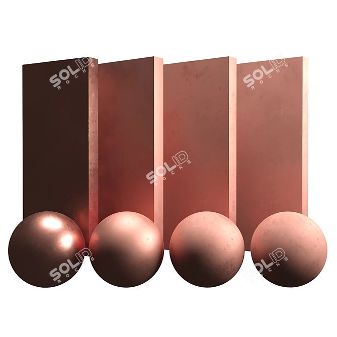 Rose Gold Texture Bundle 3D model image 1