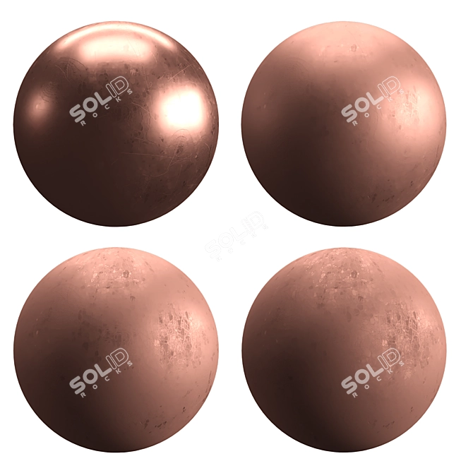 Rose Gold Texture Bundle 3D model image 2