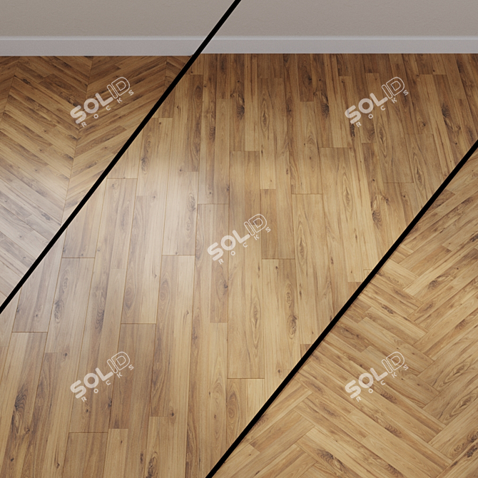 Title: Golden State Hickory Laminate 3D model image 1