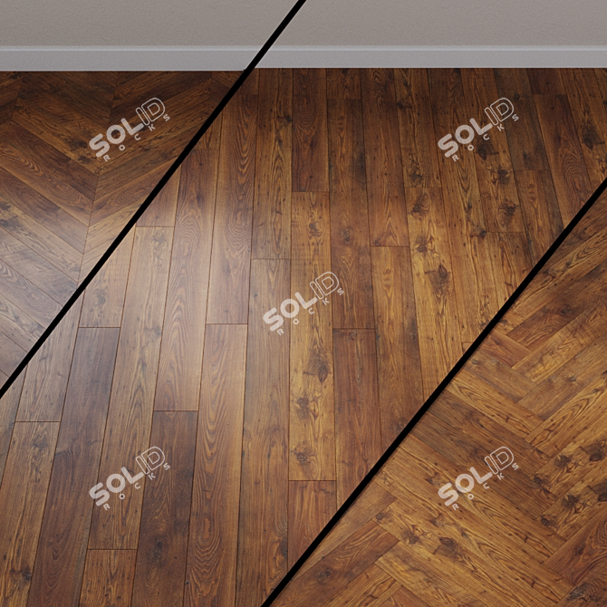 Title: Vintage Bakersfield Chestnut Laminate 3D model image 1