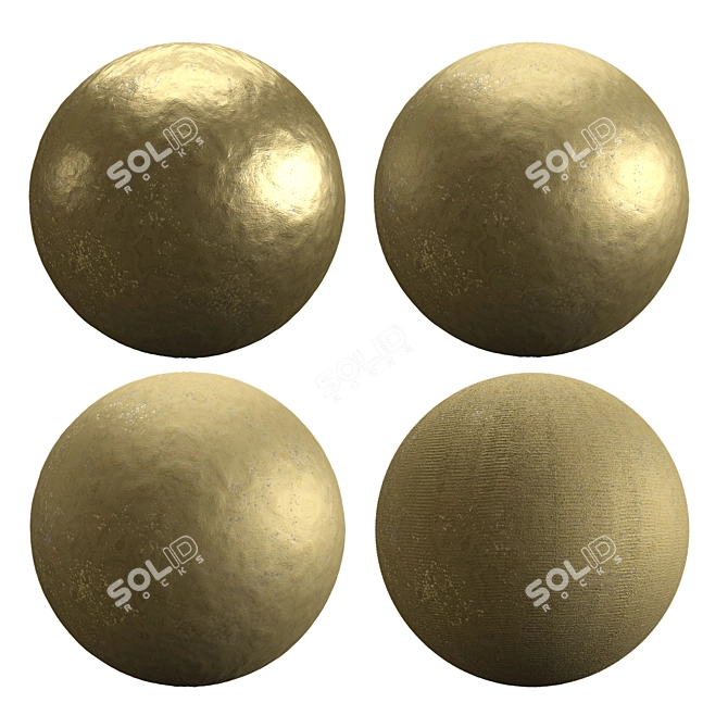 Luxury Gold Brushed Texture 3D model image 2