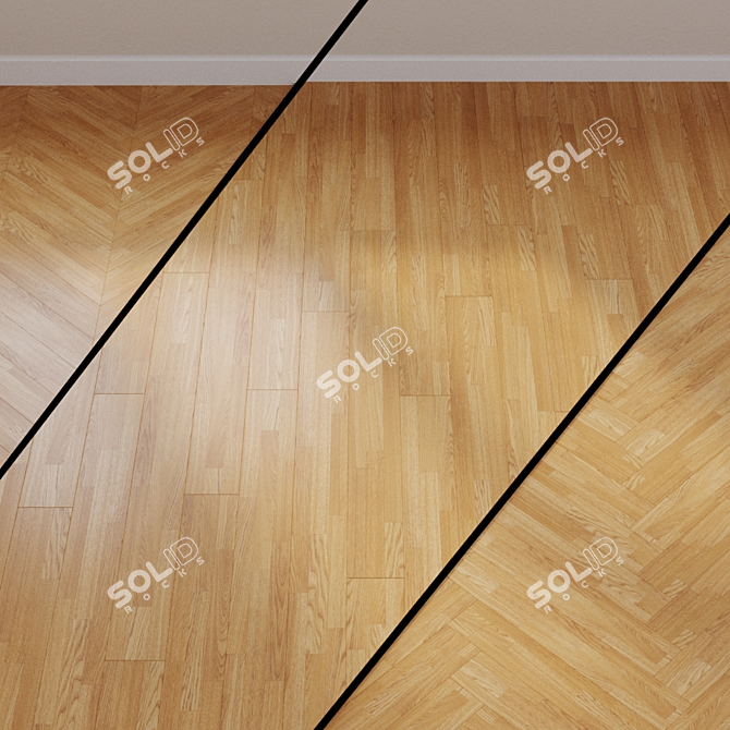 Royal Oak Laminate: Elegant & Versatile Flooring 3D model image 1