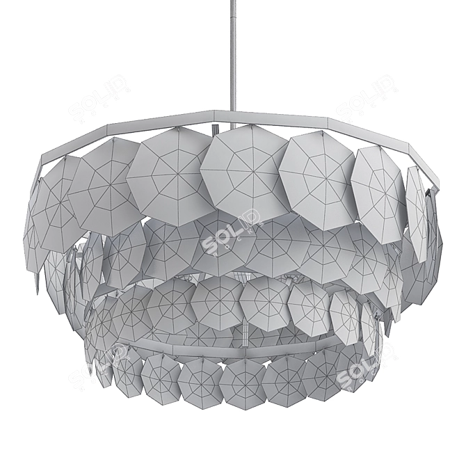 Calypso 3-Tier Chandelier: Exquisite Illumination for Every Space 3D model image 2