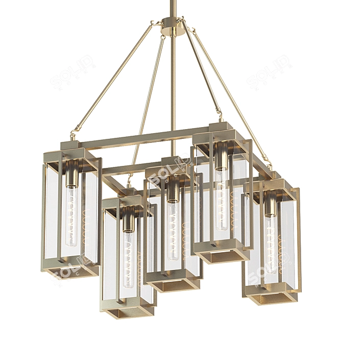 Pyrmont 5-Light Outdoor Chandelier 3D model image 1