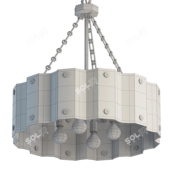 Clausten 4-Light Chandelier: Elegant Illumination for Any Space 3D model image 2